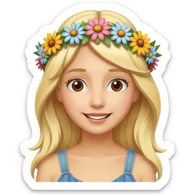 Hippie blonde joyeuse libre liberté sticker