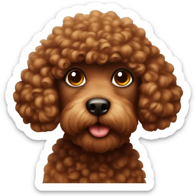 brown pudel sticker