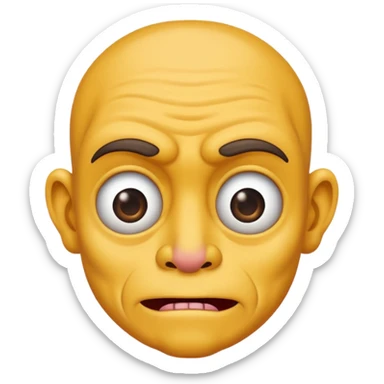 an very very very ugly human, male, with many ugly characteristics sticker