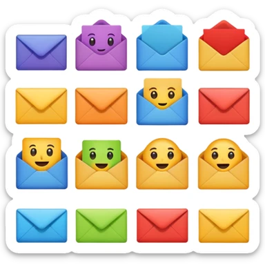 Mail emoji set sticker