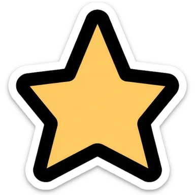 half star symbol sticker