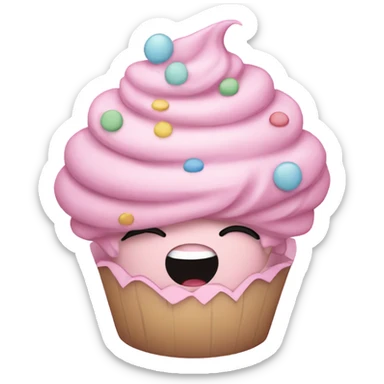 pastel pink cupcake hippie  sticker