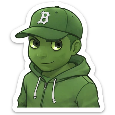 realistic portrait of a boy sticker