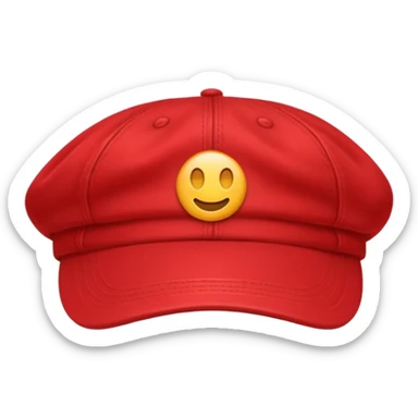 cap cloth red sticker