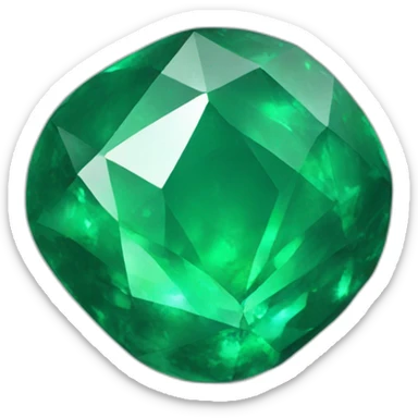 green gemstone sticker
