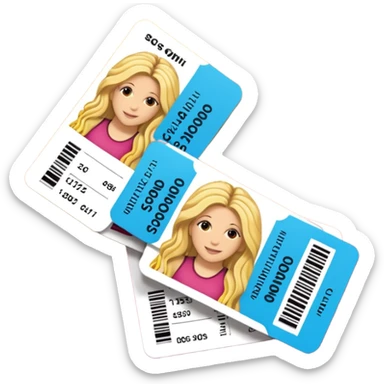 tickets of a Shakira concert sticker