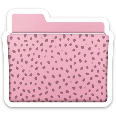 Light pink leopard print file folder sticker