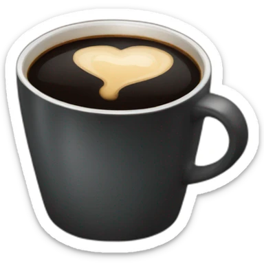 Black cup of coffee sticker