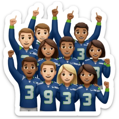 Seahawks celebrating sticker