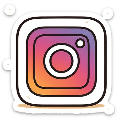 modern minimal Instagram logo suitable for app icon sticker