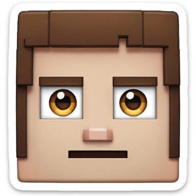 square shape minecraft herobrine face  sticker