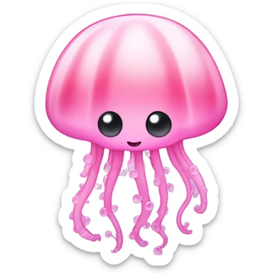 light pink jelly fish sticker