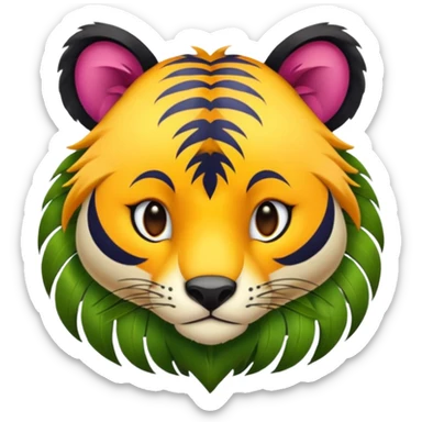 jungle animal sticker