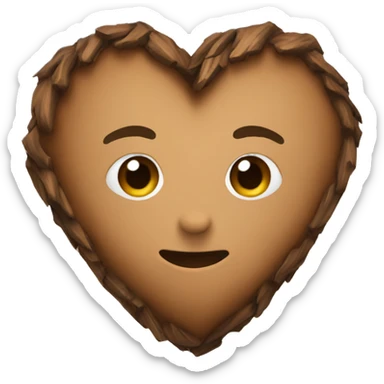 Pine heart brown  sticker