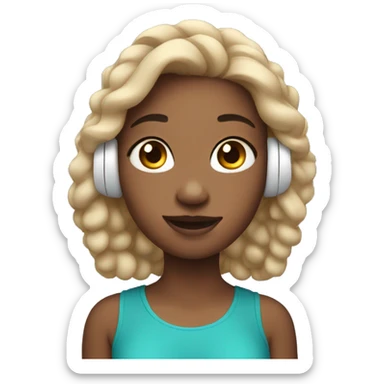 girl with airpods sticker