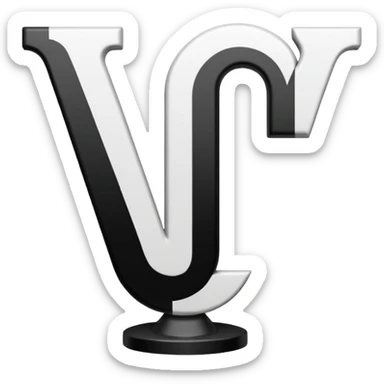 una "J" stilizzata in bianco e nero, formata da due strisce verticali che richiamano lo scudetto , sticker