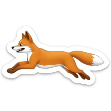 The quick brown fox jumps over the lazy dog sticker