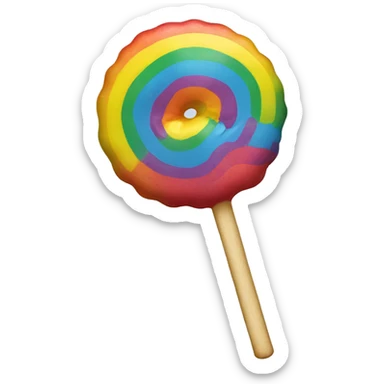 rainbow lolly sticker
