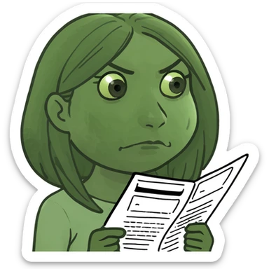 girl upset reading flyer on light pole sticker