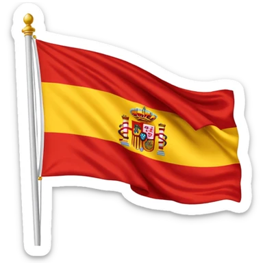 añade a la bandera de españa dos aguilas  sticker
