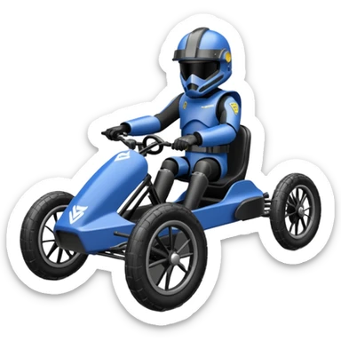 Dark Trooper’s electric cyclekart with advanced rugged suspension and steering  sticker