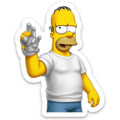 Homer Simpson ssj sticker