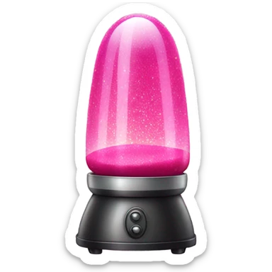 Pink glitter lava lamp sticker