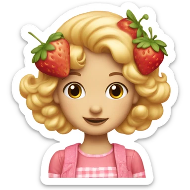 1980s strawberry shortcake girl sticker