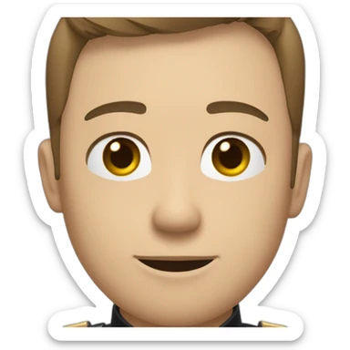 Deputy sheriff with short Brown hair and blue eyes and shoulder radio sticker