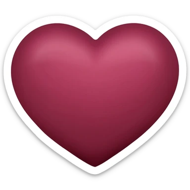 Maroon heart sticker