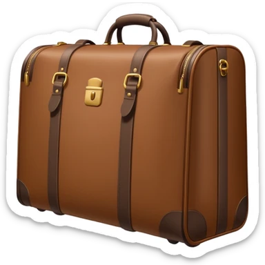 1 travel bag inside a tidy hotel room sticker