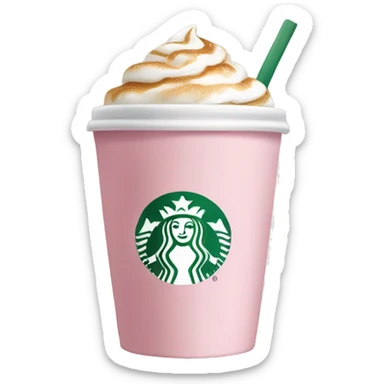 Light pink coffee Starbucks  sticker