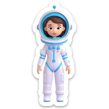 A space princess sticker