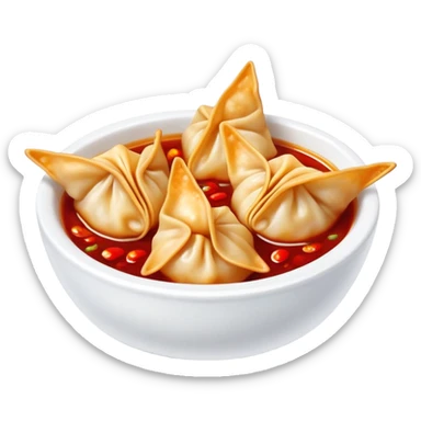 wontons chili oil sticker