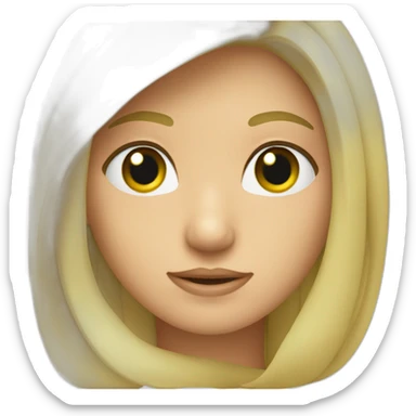 Rubia pelo por arriba de los hombros con los ojos verdes y guapa sticker