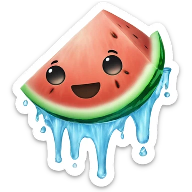 Water melon ice sticker