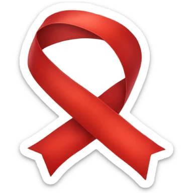 red ribbon sticker