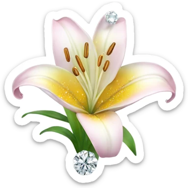 Lily with diamonds on it  sticker