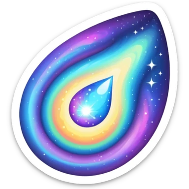 Nebulae tear drop sticker
