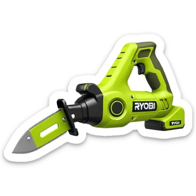 RYOBI ONE+ 18V Cordless Reciprocating saw battery emoji style sticker