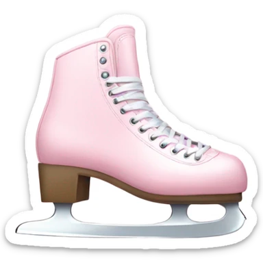pastel pink ice skates sticker