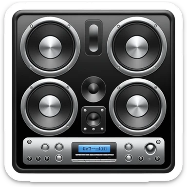 The high-end sound system sticker