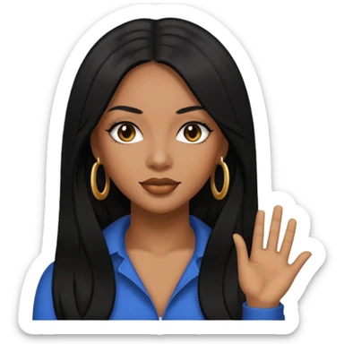 Moncia R&B singer with long hair sticker