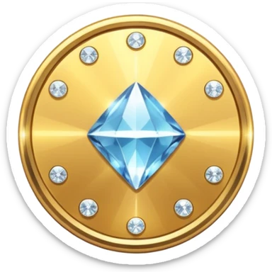 Diamond color coin sticker