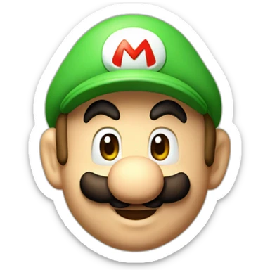 Super mario qui frappe luigi sticker