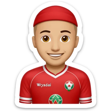 Create me an emoji that wears wydad shirt sticker