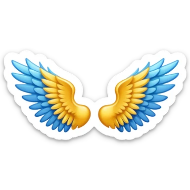 Wings right and left sticker
