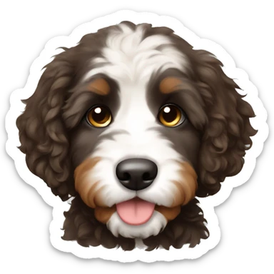 Unfurnished bernedoodle puppy sticker