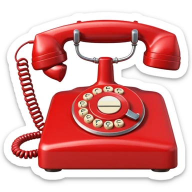 red telephone sticker
