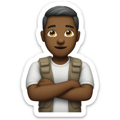 person crossing arms in x no sticker